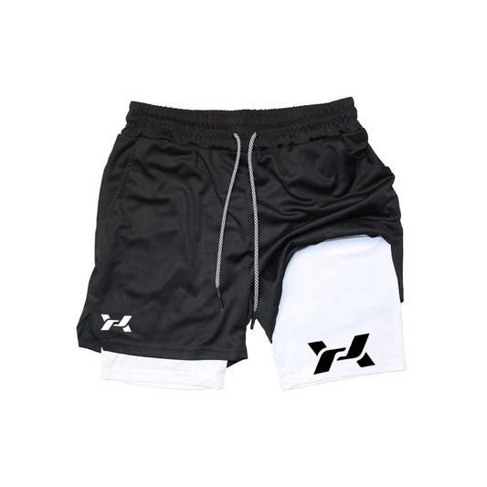 Pantalón corto deportivo dos en uno