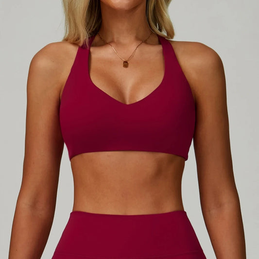 Breathable Nylon Padded Sports Bra