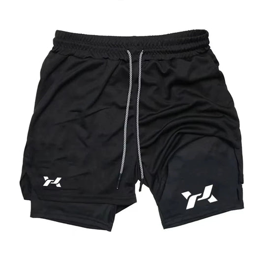 Pantalón corto deportivo dos en uno